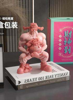 肌肉财神爷摆件开业礼物家用客厅办公室健身房装饰品店铺乔迁礼品
