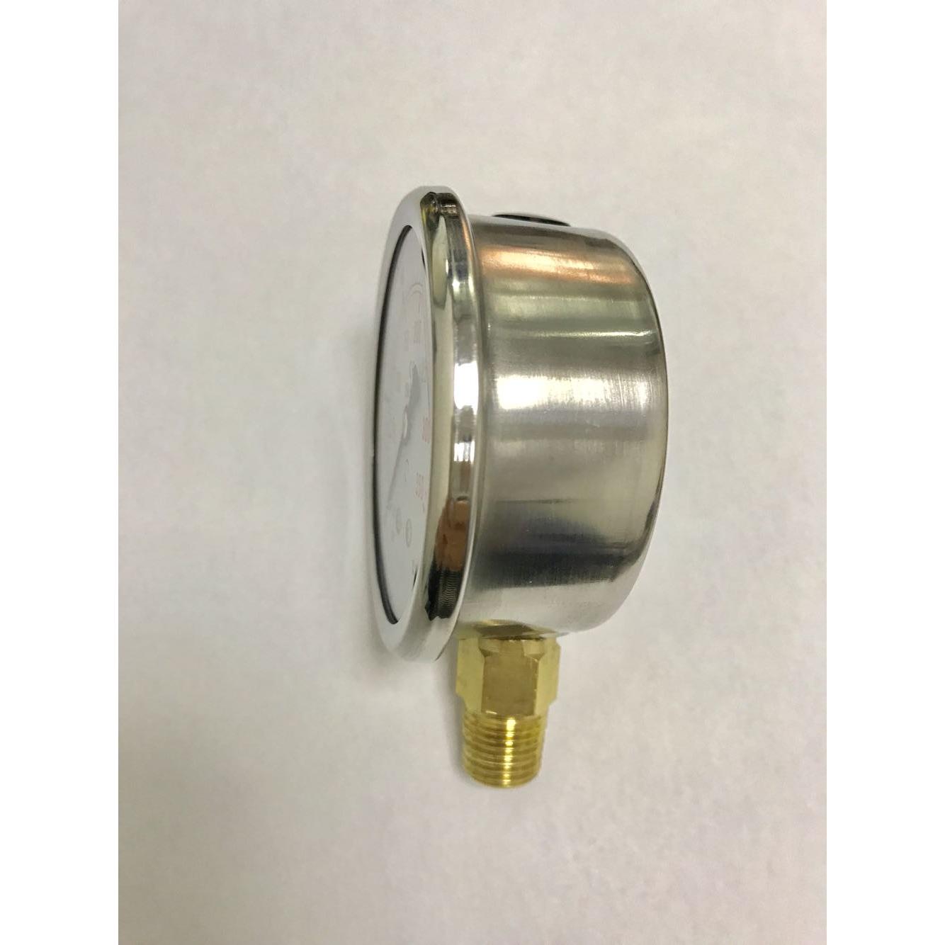 压力表25bar 350psi 螺纹1/4ZG 55度*19牙 直径68mm （背面61mm） - 图1