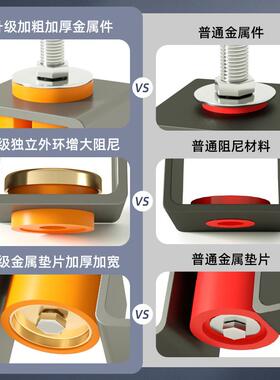 墙体天花减震器KTV酒吧墙面吊顶减振器吊式轻钢龙骨U型弹簧隔振器