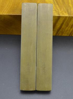 收藏铜器仿古办公用品文房四宝用具礼品实心纯铜镇尺镇纸压尺压纸