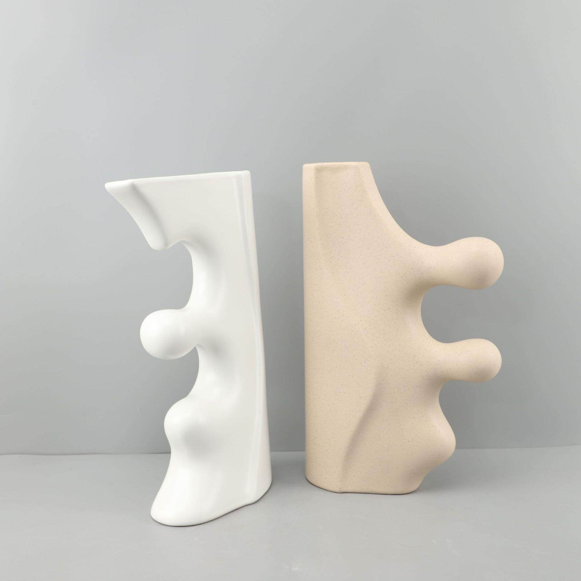 简约现代陶瓷几何花瓶电视柜样板房办公室家居客厅玄关装饰品摆件,淘宝优惠券,粉丝福利购,淘宝优惠卷