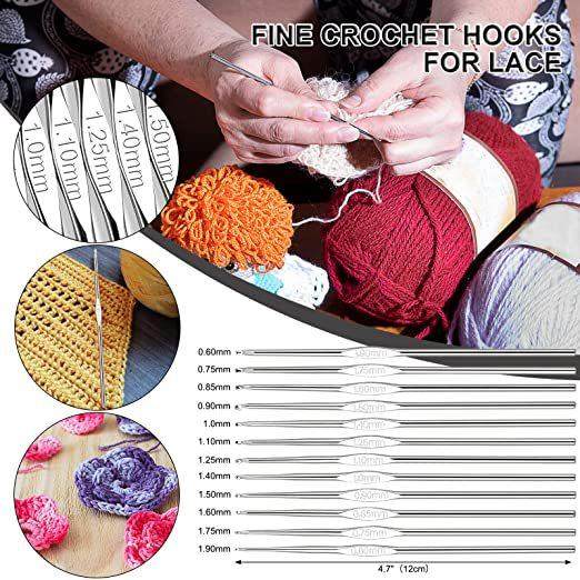 59件套钩针套装彩色TPR软柄钩针便携式收纳包毛线编织工具,淘宝优惠券,粉丝福利购,淘宝优惠卷