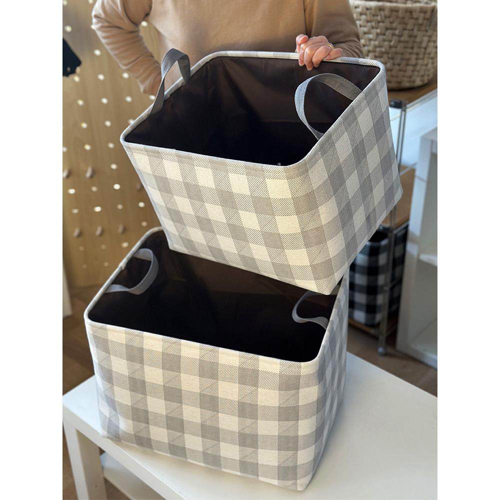 加厚织物可洗可折叠收纳篮宿舍衣物衣柜收纳篮脏衣服篮家庭零食收,淘宝优惠券,粉丝福利购,淘宝优惠卷
