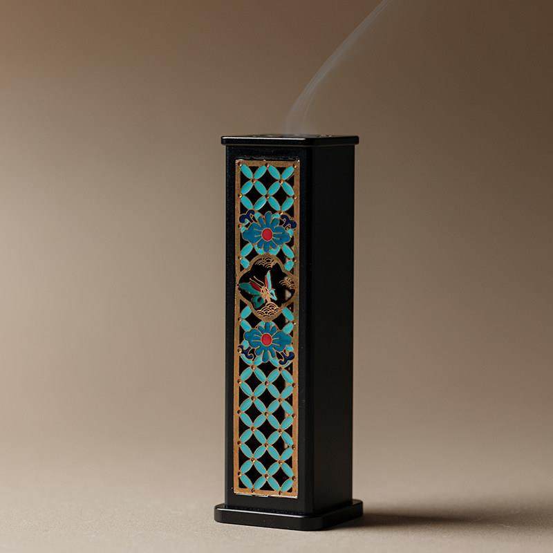 里作国潮立式线香插珐琅彩香炉家用檀香沉香盒室内茶桌香托香薰炉,淘宝优惠券,粉丝福利购,淘宝优惠卷