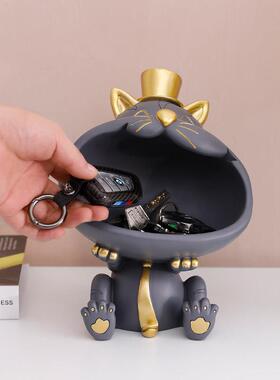 钥匙收纳玄关摆件门口现代轻奢鞋柜家居桌面装饰品客厅乔迁礼物