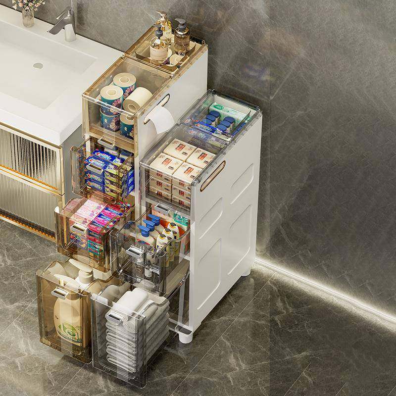家用夹缝收纳柜浴室大容量收纳柜厨房防尘侧边柜卧室储物柜,淘宝优惠券,粉丝福利购,淘宝优惠卷