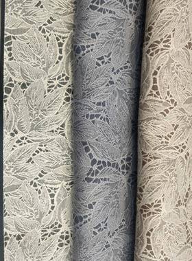 新款日式轻奢窗帘北欧简约卧室客厅美式蕾丝绣花遮光成品诧寂风