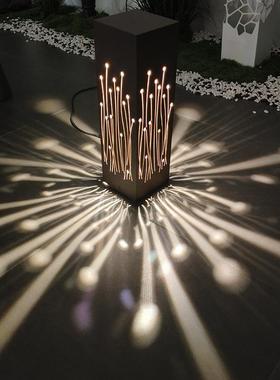 草坪灯户外防水室外园林公园花园灯接电商用铝材柱头灯景观庭院灯