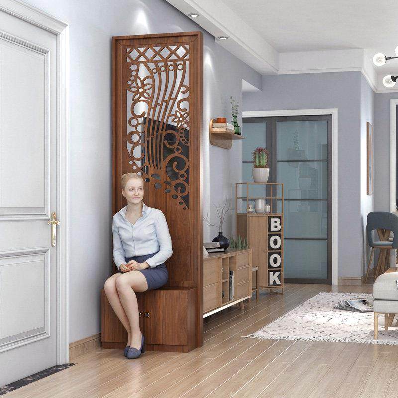 中式实木屏风隔断客厅简约现代简易镂空进门玄关隔断柜进门鞋柜,淘宝优惠券,粉丝福利购,淘宝优惠卷