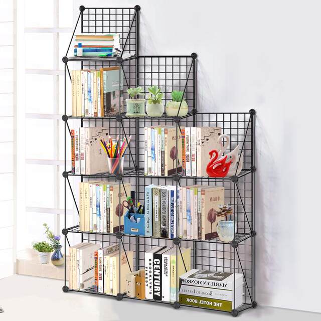 St. Rules Simple Creative Bookshelf Wrought Art Combination Student Study Floor Storage Storage Shelf Storage Small Bookcase