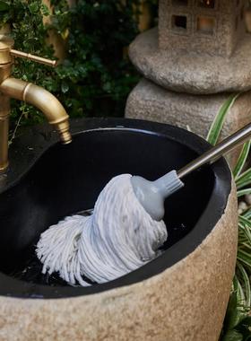 掬涵中式庭院仿石拖把池户外花园蓄水池复古卵石落地造景装饰摆件