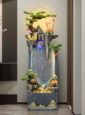 高山流水生财摆件循环水客厅水幕墙公司办公室水景装饰乔迁开业礼