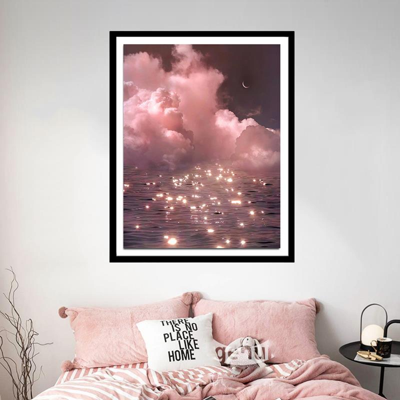 北欧唯美风景5d点贴钻十字绣2025客厅卧室现代简约小幅钻石画满钻 - 图1