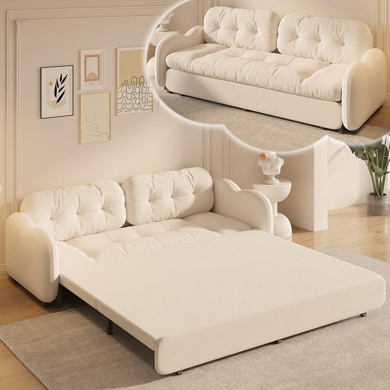 Mt多功能云朵沙发床可折叠两用卧室小户型客厅伸缩奶油风小沙发书 - 图0