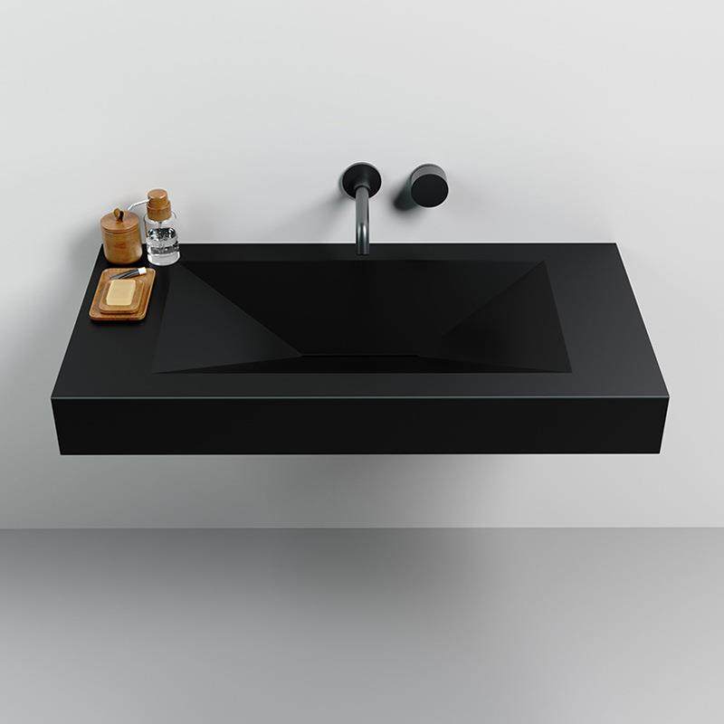高端设计师个性创意岩板一体盆钻石异形盆黑色洗手洗脸盆洗漱台,淘宝优惠券,粉丝福利购,淘宝优惠卷