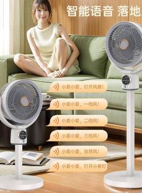 家用空气循环扇对流电风扇桌面台式语音定时遥控户外落地扇