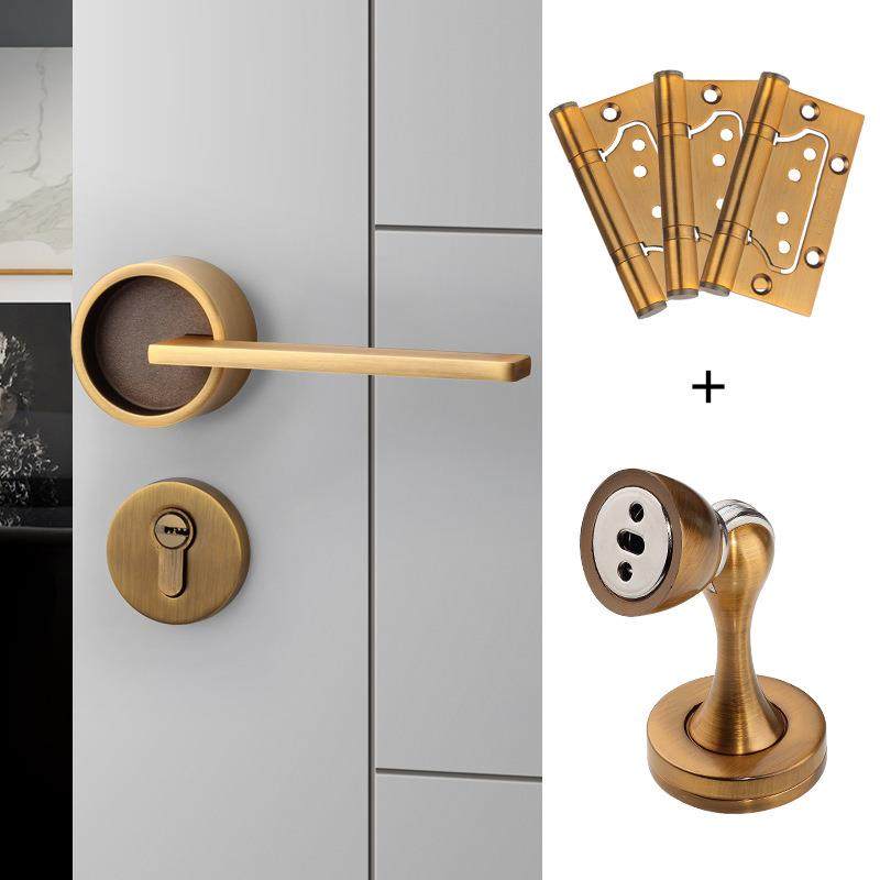 高端奢华执手锁卧室门锁静音门锁现代简约磁吸门锁室内房门锁,淘宝优惠券,粉丝福利购,淘宝优惠卷