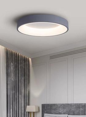 卧室灯简约现代家用房间灯北欧极简创意圆形书房房间led吸顶灯具