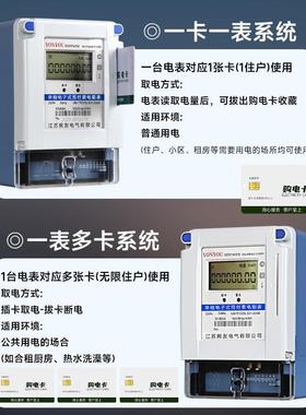 单相预付费电表插卡式ic卡表磁卡家用出租房智能电子式电度表220v