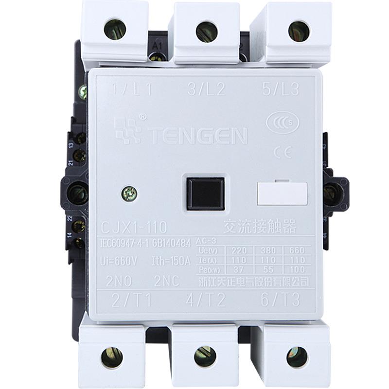 TENGEN天正CJX1-110/22交流接触器3TF50二开二闭150A220V380V - 图3