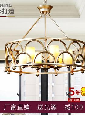 北欧云石吊灯客厅灯简约个性创意样本房卧室灯铁艺仿云石复古灯