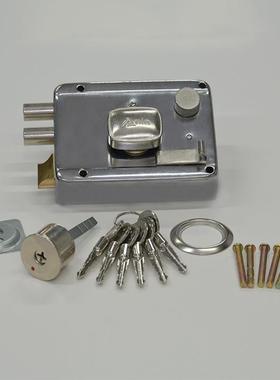 安凌切边外装门锁铜锁芯铜钥匙室内房门锁通用木门铁门不锈钢门锁