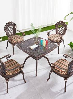 户外铸铝桌椅套装组合民宿景区室内户外专用露天阳台庭院休闲桌椅