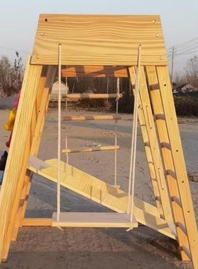 现货攀爬架儿童室内实木滑滑梯宝宝秋千组合家用幼儿园小型攀爬架