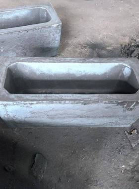 铜锭槽铝锭槽熔炉炼锌锡生铁锅直销翻砂铸造坩埚熔炼槽生铁件