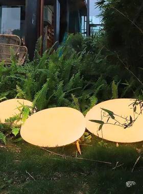 LED户外防水草坪灯太阳能石头灯别墅花园庭院景观灯仿真鹅卵石灯