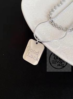 -I wish you good luck ~ double-layer letter tag stacking nec