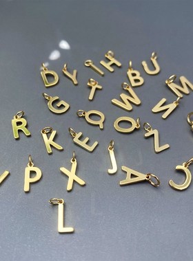 A-Z 26 Letter Womans Pendant Gold color Name initial Ne