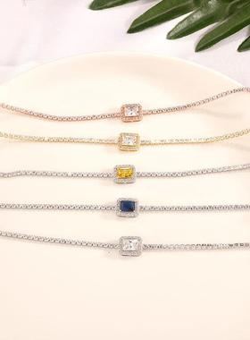 同款项链宋妍霏锁骨choker链字母天使锆石女cc宝石简约款neck网红