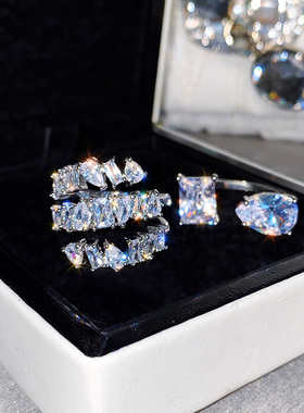 Koreas new design fashion jewelry luxury copper inlaid larg