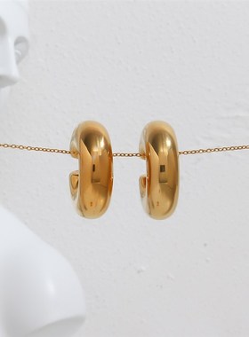 Wholesale High PVD Gold Finish Chunky Hoop Ear Cuffs for Gir