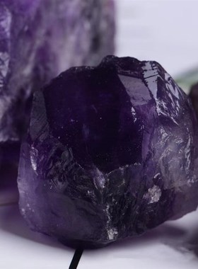 东海水晶大亨天然水晶碎石紫水晶原石扩香石香薰石鱼缸石客厅摆件