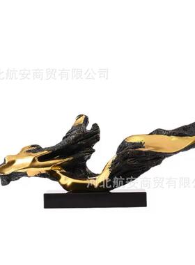现代简约创意雕塑摆件样板房售楼处桌面大厅软装雕塑工艺品饰品