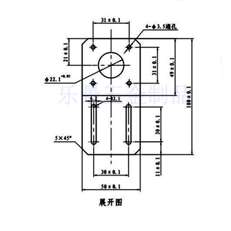 直板步进电机固定座42/57/86一字型NEMA17/23/34平板支架高强度 - 图1