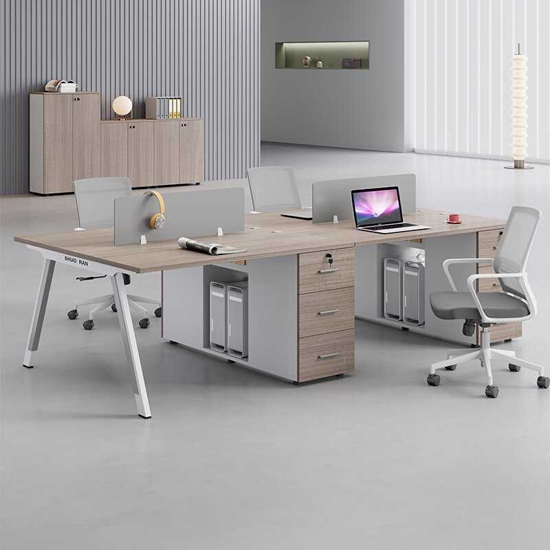 办公桌员工位职员桌椅组合办公室家具屏风工位现代四人位4人6人位