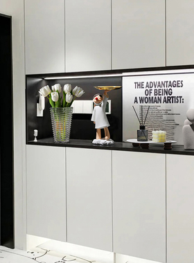 速发轻奢高档入户玄关摆件组合套装客厅家居酒柜装电品饰视柜子软