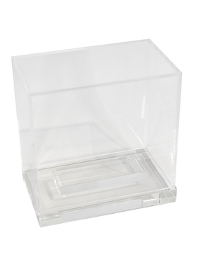 黑色水晶玻璃亚克力防尘罩展示柜透明小型手办收纳盒桌面装饰摆件