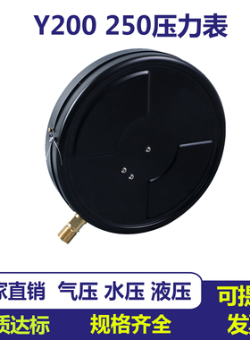 Y200压力表大表盘Y250气压表水压表液压表蒸汽压力表油压表液压表