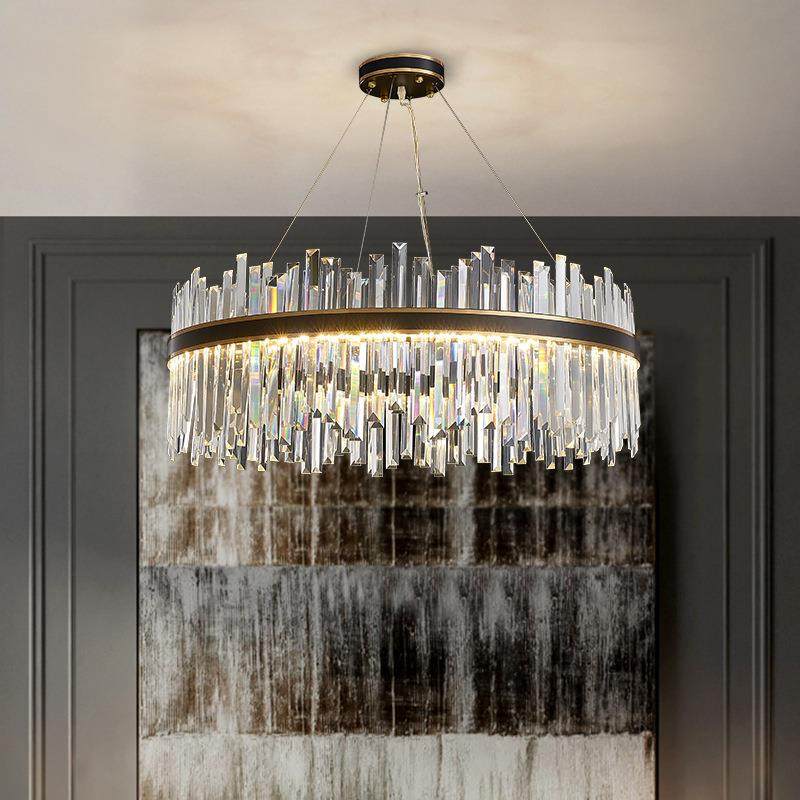 后现代轻奢客厅吊灯餐厅卧室港式简约别墅新款大气黑色水晶吊灯,淘宝优惠券,粉丝福利购,淘宝优惠卷