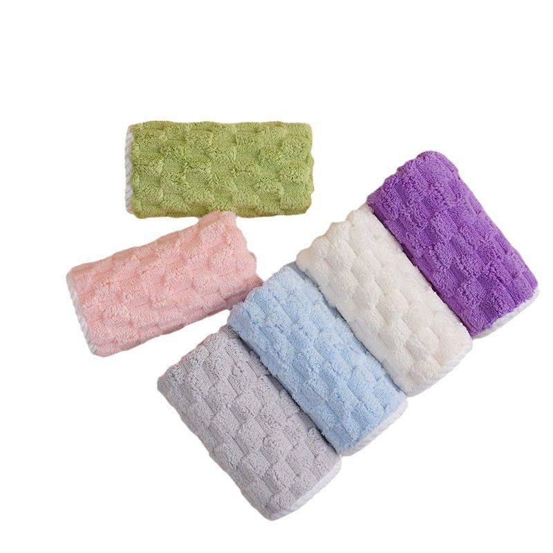新款珊瑚绒云朵格毛巾浴巾浴帽柔软洗脸加厚吸水不掉毛发家用,淘宝优惠券,粉丝福利购,淘宝优惠卷