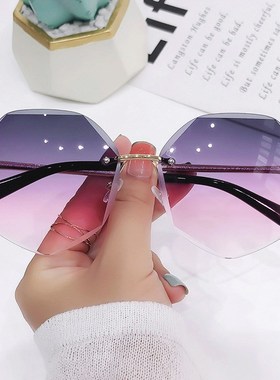 速发墨025年新款时尚无框切边2镜士款防紫太线外潮流