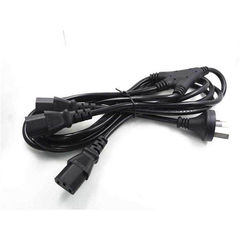 国标一分三一拖三分叉三孔台式机电脑一出三梅花尾转品字尾电源线,淘宝优惠券,粉丝福利购,淘宝优惠卷