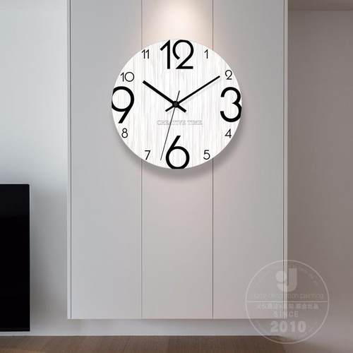 北欧个性现代简约时钟创意钟表挂钟客厅家用免打孔静音大气石英钟 - 图1