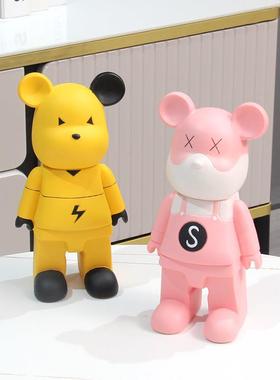 暴力熊摆件客厅轻奢电视柜酒柜卡通爱心熊小公仔网红儿童房装饰品