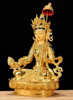 《大白伞盖佛母》菩萨家用铜像全鎏金桌面室内用品铜摆饰
