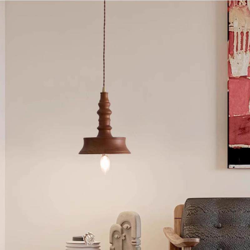 复古民宿卧室床头灯设计师橱窗木艺灯日式侘寂风实木吧台餐厅吊灯,淘宝优惠券,粉丝福利购,淘宝优惠卷